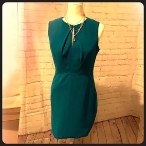 Rachel Roy Blue Teal Keyhole Pond Sleeveless Dress